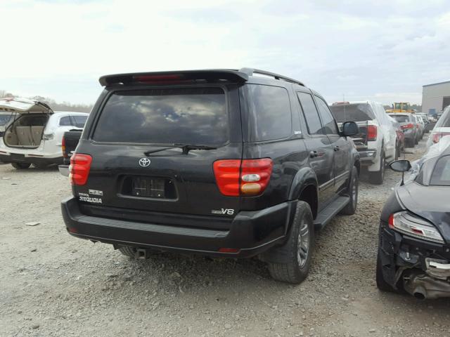 5TDZT38AX3S159204 - 2003 TOYOTA SEQUOIA LI BLACK photo 4