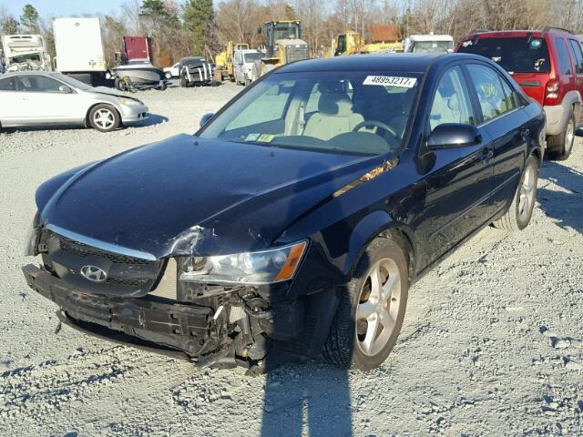 5NPEU46F66H118224 - 2006 HYUNDAI SONATA GLS BLACK photo 2