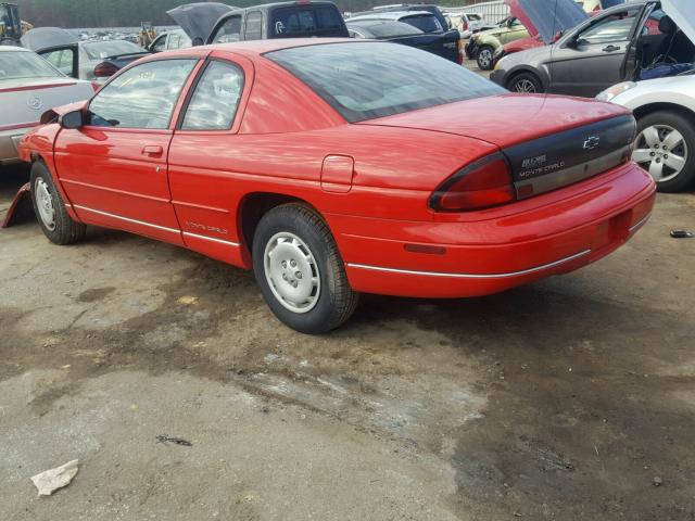 2G1WW12M2V9207655 - 1997 CHEVROLET MONTE CARL წითელი ფოტო 3
