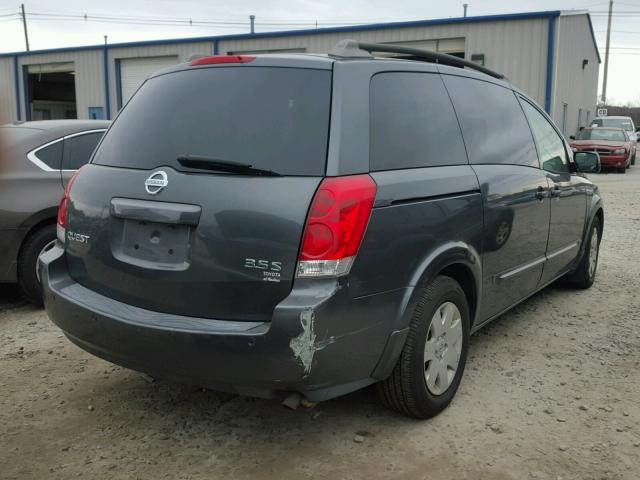 5N1BV28U36N128222 - 2006 NISSAN QUEST S GRAY photo 4