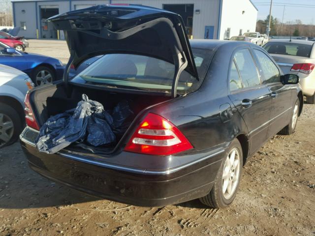 WDBRF64J41F034788 - 2001 MERCEDES-BENZ C 320 BLACK photo 4