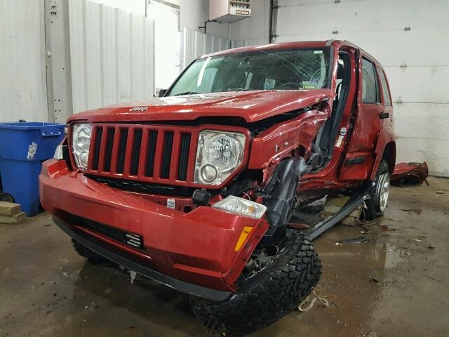 1J4PN2GK9AW178100 - 2010 JEEP LIBERTY SP RED photo 2