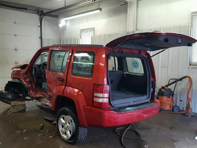 1J4PN2GK9AW178100 - 2010 JEEP LIBERTY SP RED photo 3