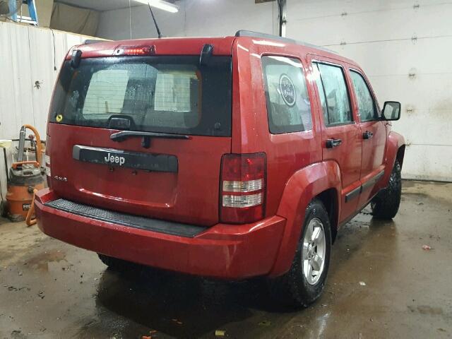 1J4PN2GK9AW178100 - 2010 JEEP LIBERTY SP RED photo 4