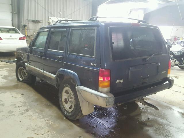 1J4FF48S5YL148641 - 2000 JEEP CHEROKEE S BLUE photo 3