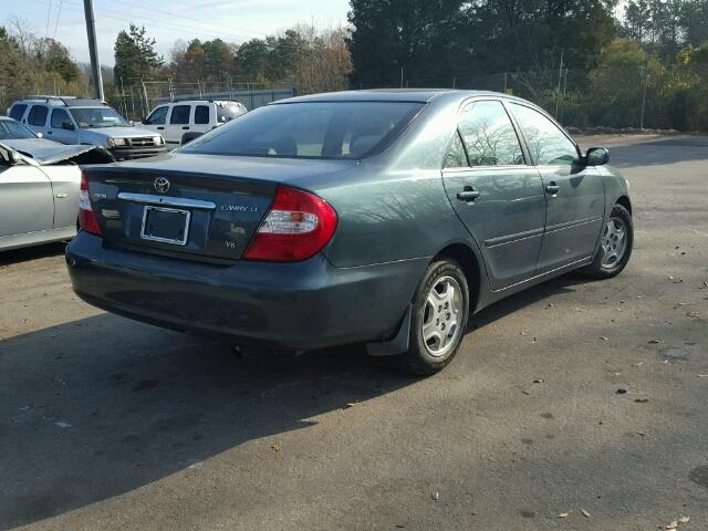 4T1BF30K92U525477 - 2002 TOYOTA CAMRY LE მწვანე ფოტო 4
