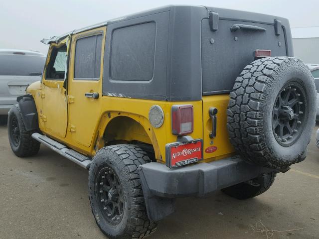 1J4GA391X8L559357 - 2008 JEEP WRANGLER U YELLOW photo 3