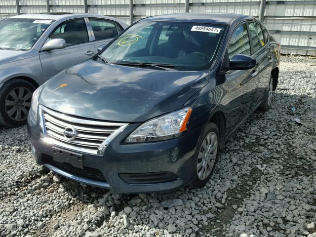 3N1AB7AP8EL675093 - 2014 NISSAN SENTRA S BLUE photo 2