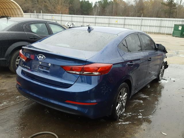 5NPD84LF4HH070780 - 2017 HYUNDAI ELANTRA SE BLUE photo 4