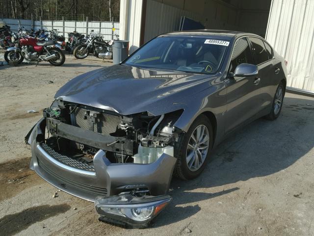 JN1BV7AP1EM689578 - 2014 INFINITI Q50 BASE Сірий фото 2