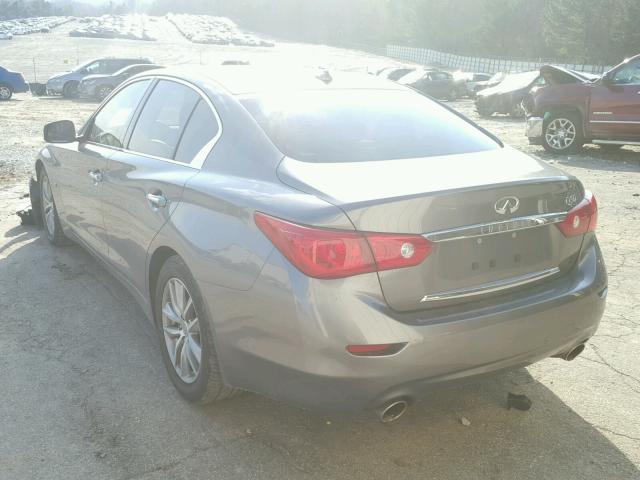 JN1BV7AP1EM689578 - 2014 INFINITI Q50 BASE Сірий фото 3