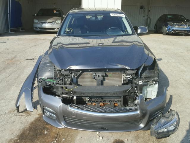 JN1BV7AP1EM689578 - 2014 INFINITI Q50 BASE Сірий фото 9