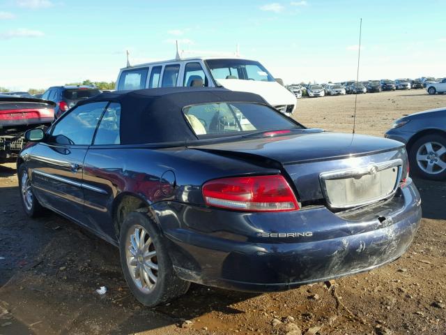 1C3EL65U81N556898 - 2001 CHRYSLER SEBRING LI BLUE photo 3