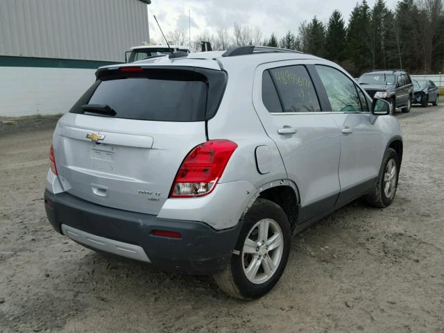 3GNCJPSB8GL238734 - 2016 CHEVROLET TRAX 1LT SILVER photo 4