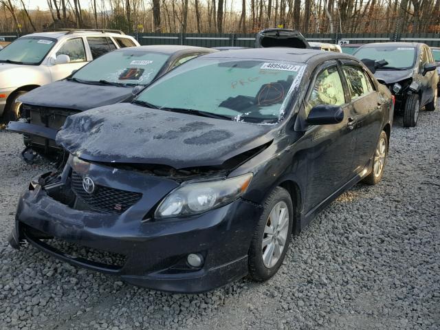 1NXBU4EE8AZ362740 - 2010 TOYOTA COROLLA BA BLACK photo 2