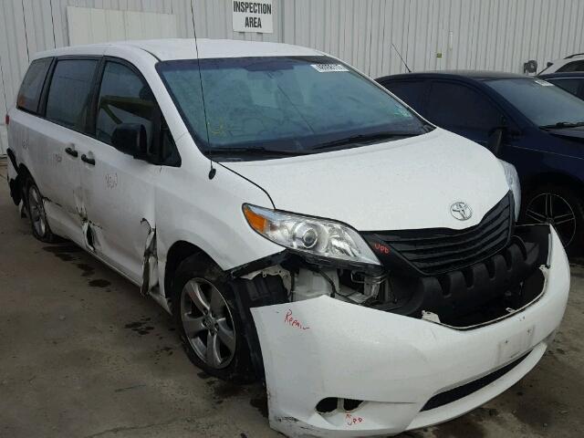 5TDZK3DC6DS363042 - 2013 TOYOTA SIENNA BAS WHITE photo 1