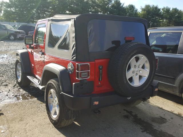 1C4AJWAG9EL113757 - 2014 JEEP WRANGLER S 红色 照片 3