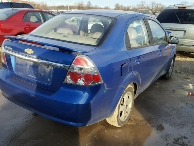 KL1TG56647B099798 - 2007 CHEVROLET AVEO LT BLUE photo 4