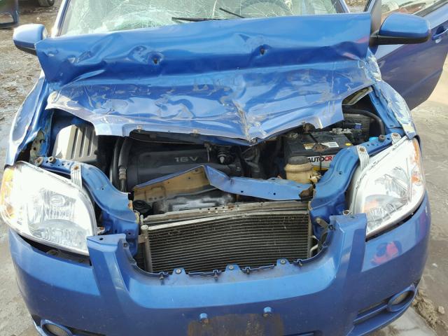 KL1TG56647B099798 - 2007 CHEVROLET AVEO LT BLUE photo 7