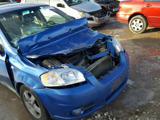 KL1TG56647B099798 - 2007 CHEVROLET AVEO LT BLUE photo 9