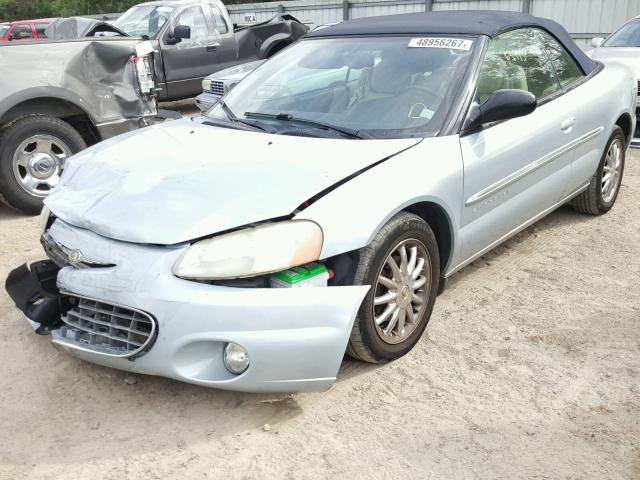 1C3EL65U01N571525 - 2001 CHRYSLER SEBRING LI BLUE photo 2