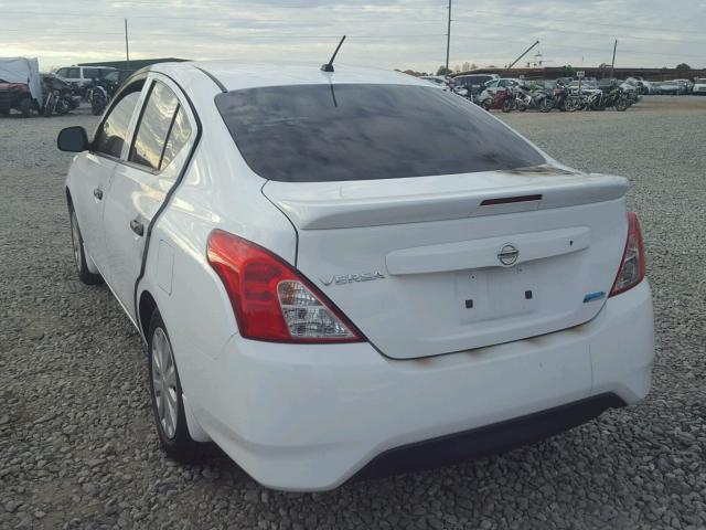 3N1CN7AP2FL950216 - 2015 NISSAN VERSA S WHITE photo 3