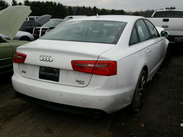 WAUGGAFC8DN067520 - 2013 AUDI A6 PREMIUM WHITE photo 4