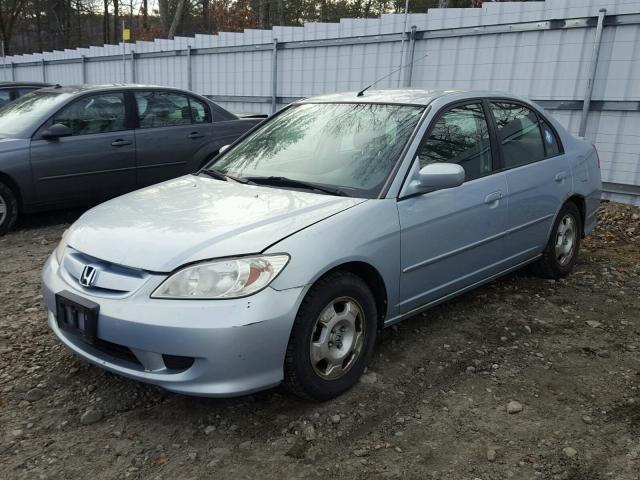 JHMES95684S018031 - 2004 HONDA CIVIC HYBR BLUE photo 2