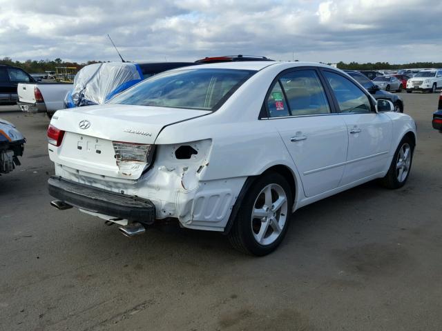 5NPEU46F27H234313 - 2007 HYUNDAI SONATA SE WHITE photo 4