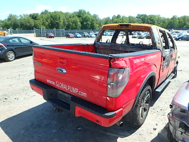 1FTFW1ET7DFB50286 - 2013 FORD F150 SUPER RED photo 4