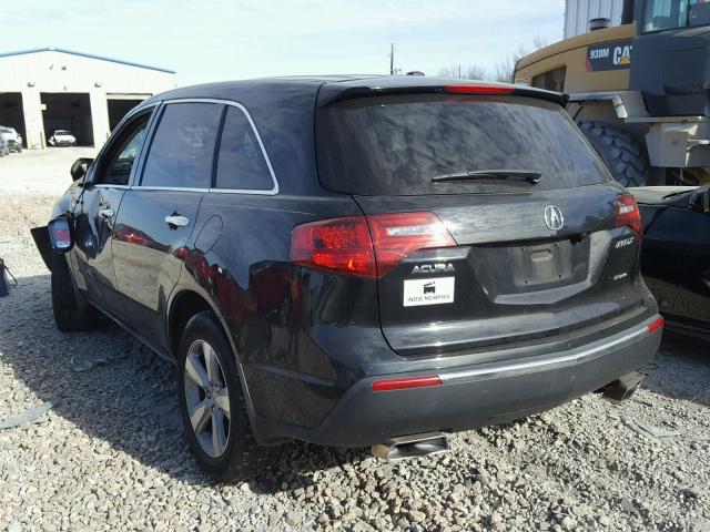 2HNYD2H26AH533910 - 2010 ACURA MDX BLACK photo 3