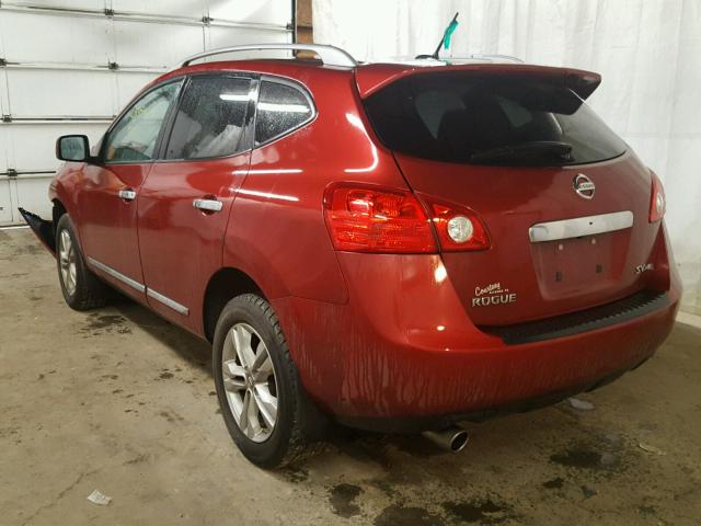 JN8AS5MV5CW368553 - 2012 NISSAN ROGUE S RED photo 3