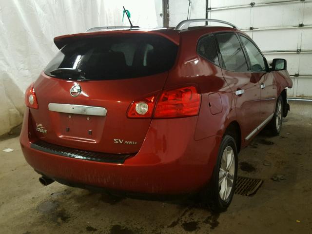 JN8AS5MV5CW368553 - 2012 NISSAN ROGUE S RED photo 4