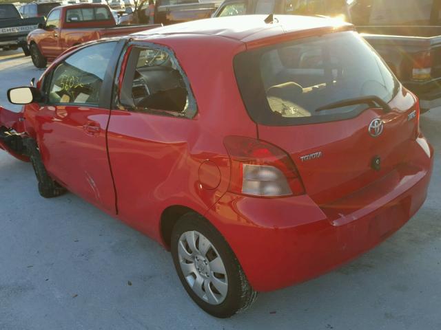 JTDJT923075095664 - 2007 TOYOTA YARIS RED photo 3