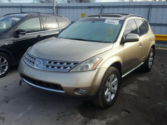 JN8AZ08T57W500479 - 2007 NISSAN MURANO SL GOLD photo 2