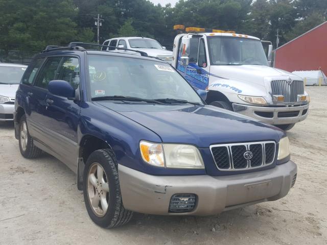 JF1SF65582H729260 - 2002 SUBARU FORESTER S BLUE photo 1