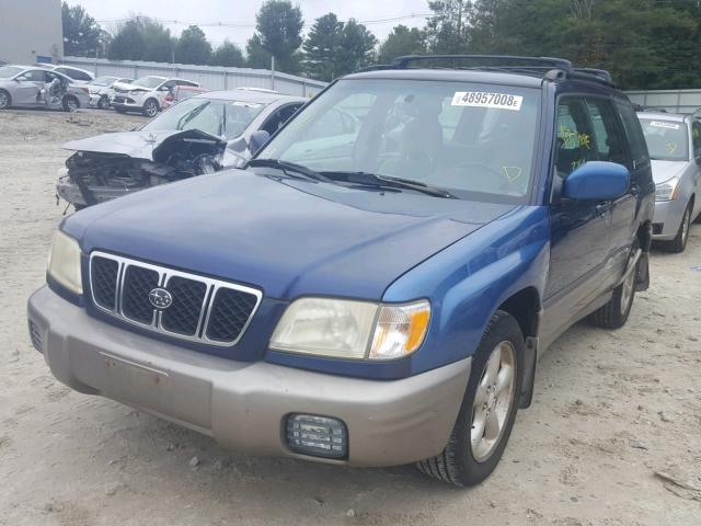 JF1SF65582H729260 - 2002 SUBARU FORESTER S BLUE photo 2