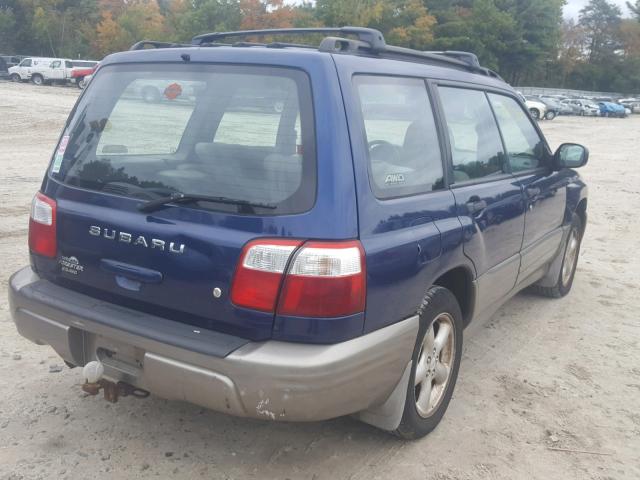 JF1SF65582H729260 - 2002 SUBARU FORESTER S BLUE photo 4