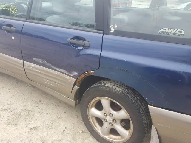 JF1SF65582H729260 - 2002 SUBARU FORESTER S BLUE photo 9