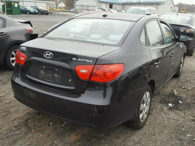 KMHDU46D97U218122 - 2007 HYUNDAI ELANTRA GL BLACK photo 4