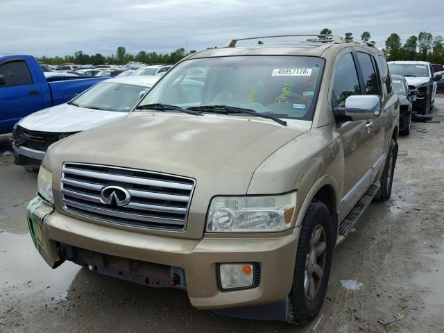 5N3AA08CX4N807850 - 2004 INFINITI QX56 GOLD photo 2