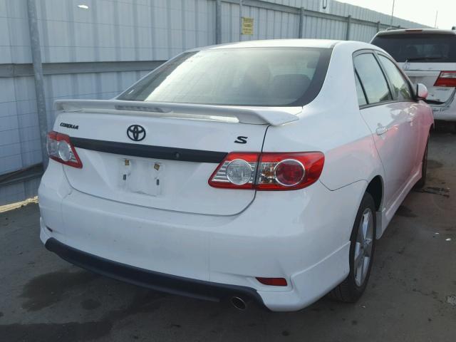 2T1BU4EE6DC007216 - 2013 TOYOTA COROLLA BA WHITE photo 4