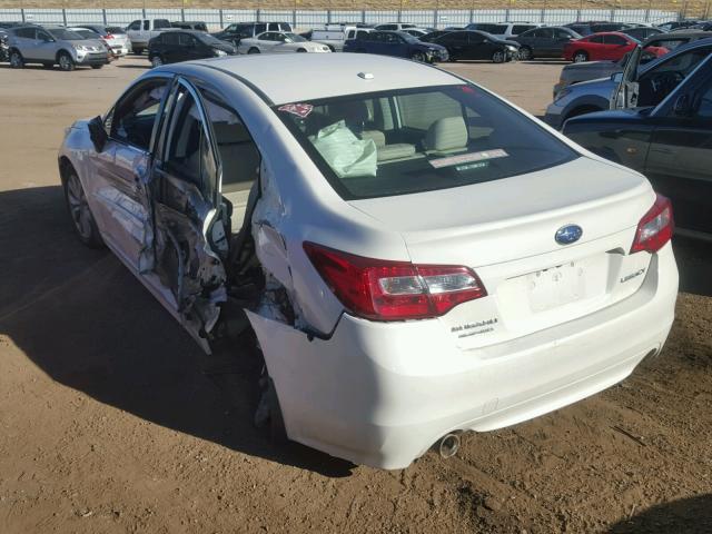 4S3BNBE60F3009422 - 2015 SUBARU LEGACY 2.5 WHITE photo 3