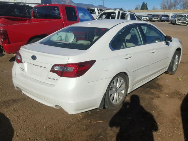 4S3BNBE60F3009422 - 2015 SUBARU LEGACY 2.5 WHITE photo 4