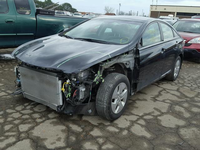 KMHEC4A44BA004454 - 2011 HYUNDAI SONATA HYB BLACK photo 2