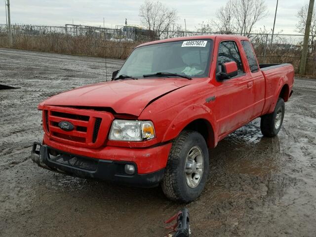 1FTYR44U36PA33524 - 2006 FORD RANGER SUP RED photo 2