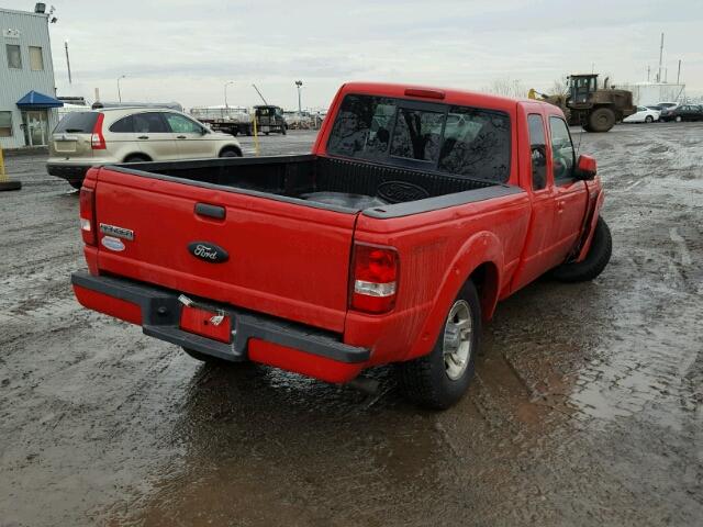 1FTYR44U36PA33524 - 2006 FORD RANGER SUP RED photo 4