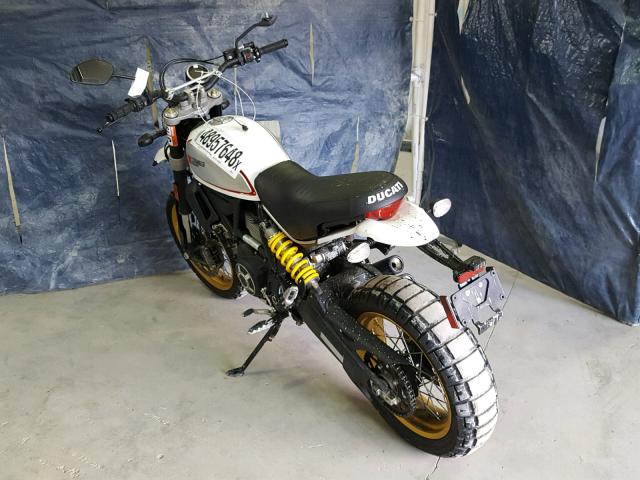 ZDMKAFBM4HB000354 - 2017 DUCATI SCRAMBLER WHITE photo 3