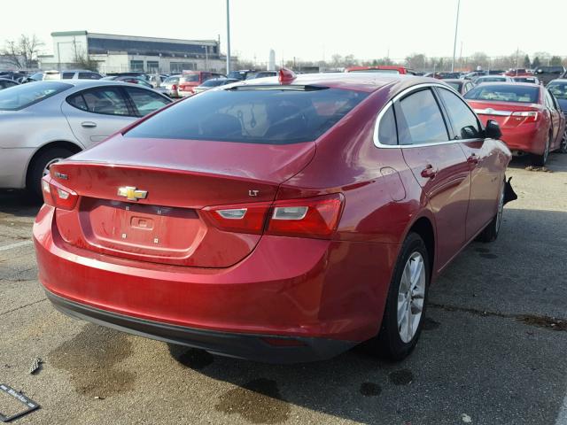 1G1ZE5ST0GF242557 - 2016 CHEVROLET MALIBU LT Qırmızı foto 4