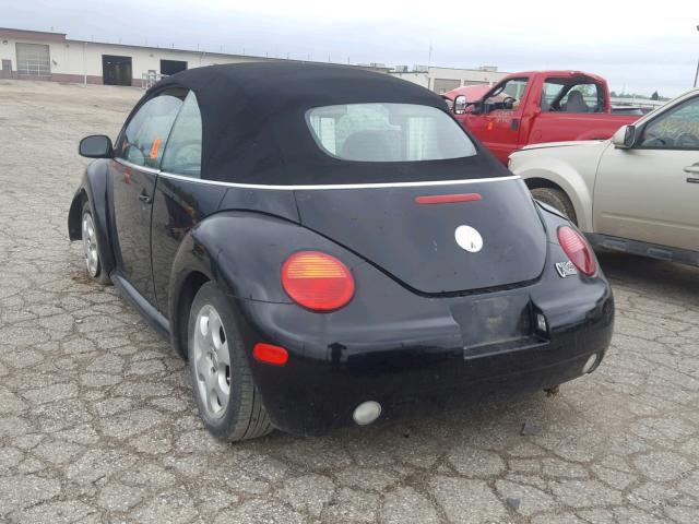 3VWCK21Y23M316134 - 2003 VOLKSWAGEN NEW BEETLE 黑色 照片 3